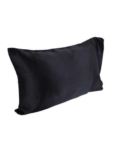 Black Set of 2 Solid Patterned Pillow Covers