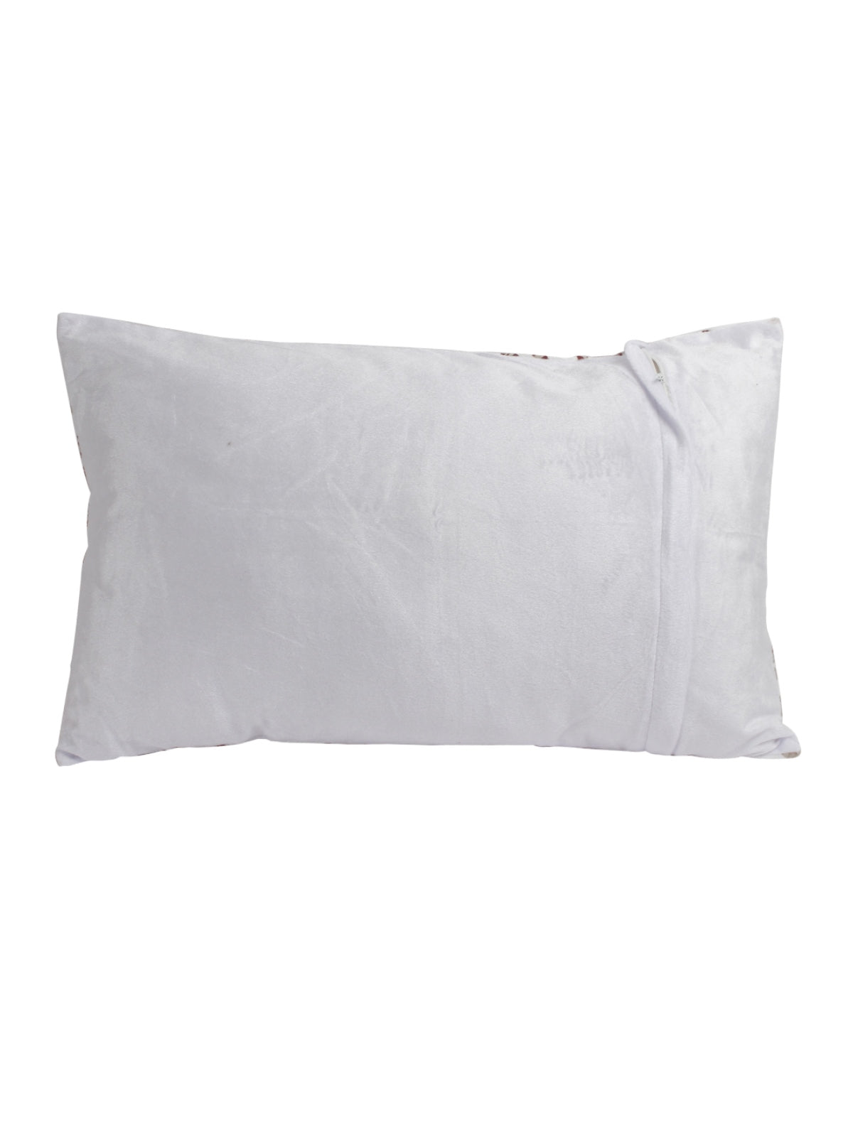Off White & Grey Polyester Velvet Pillow Covers - Pack of 2