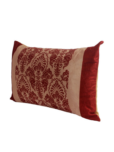 Maroon Polyester Velvet Pillow Covers - Pack of 2
