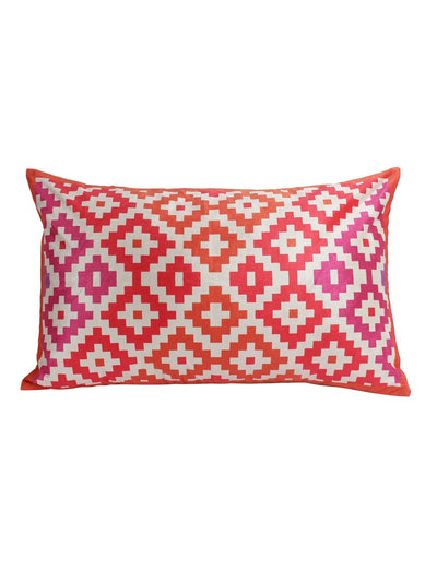 Purple, Maroon, Orange Polyester Velvet Pillow Covers - Pack of 2