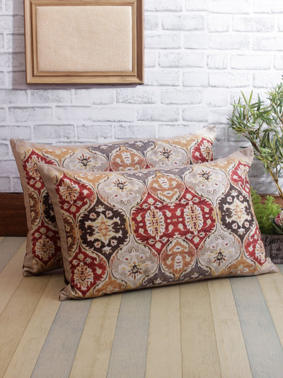 Multicolor Polyester Velvet Pillow Covers - Pack of 2