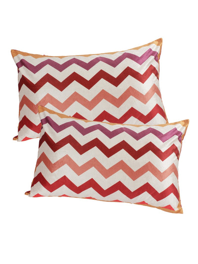 Multicolor Polyester Velvet Pillow Covers - Pack of 2