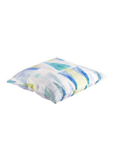 Geometric Polyester Cushion Cover 16x16 Inch, Set of 5 - Blue and Off-White
