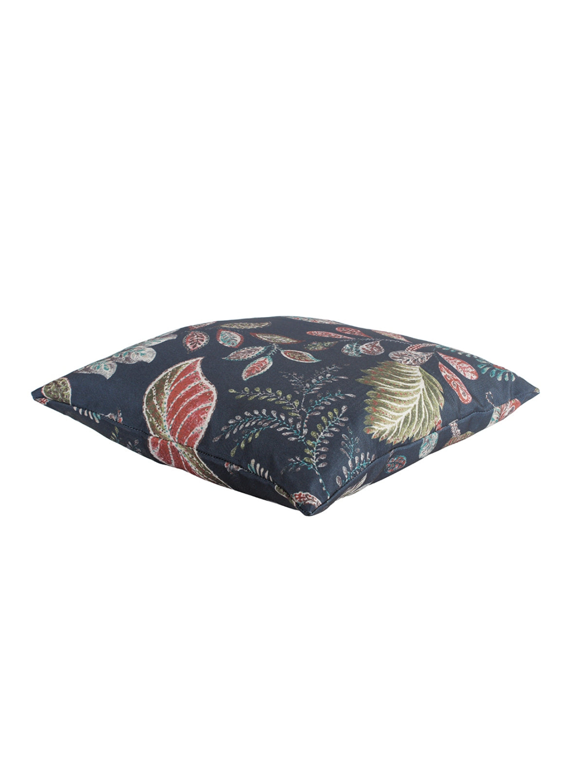 Floral Polyester Cushion Cover 16x16 Inch, Set of 5 - Navy Blue