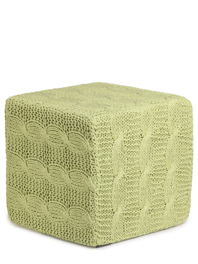 Green Square Shape Ottoman/Pouffe