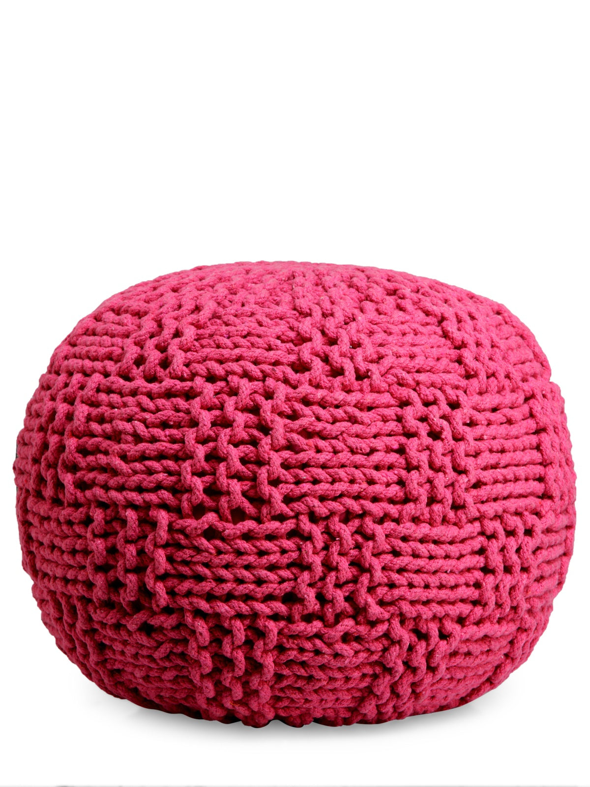 Pink Round Shape Ottoman/Pouffe