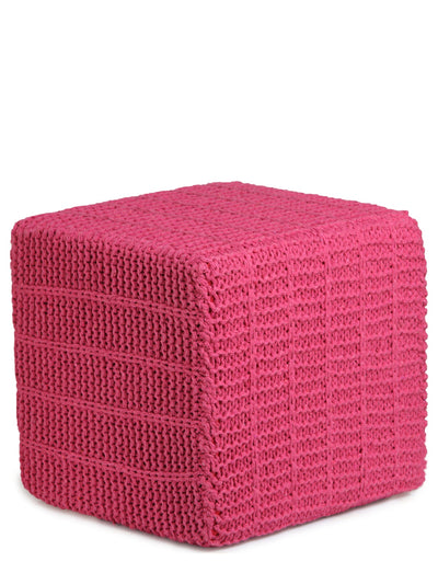 Pink Square Shape Ottoman/Pouffe