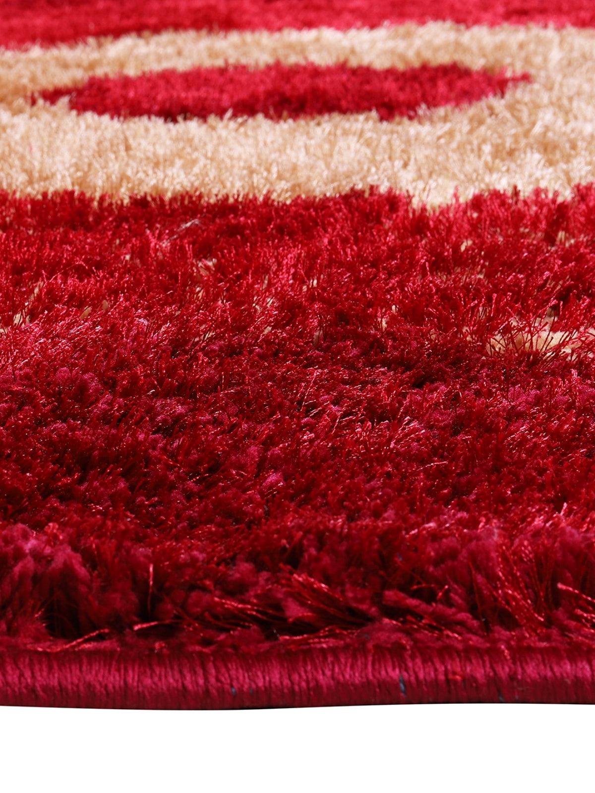 Maroon & Gold Circle Anti-Skid Carpet/Rug
