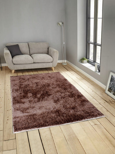 Brown 4 ft x 6 ft Solid Patterned Carpet