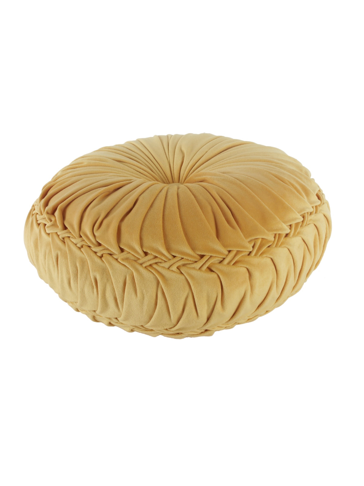 Solid Round Cushion Set of 2, Yellow