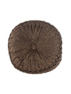 Brown Set of 2 Textured Patterned Round Shape Cushions