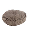 Beige & Brown Set of 2 Textured Patterned Round Shape Cushions