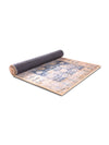 Beige & Blue Chenille Bed Runner