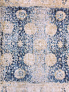 Beige & Blue Chenille Bed Runner