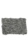 Silver Set Of 1 Solid Patterned Polyester Shaggy Door Mat