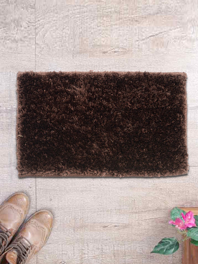 Brown Solids Patterned Doormat, 16 Inch x 24 Inch