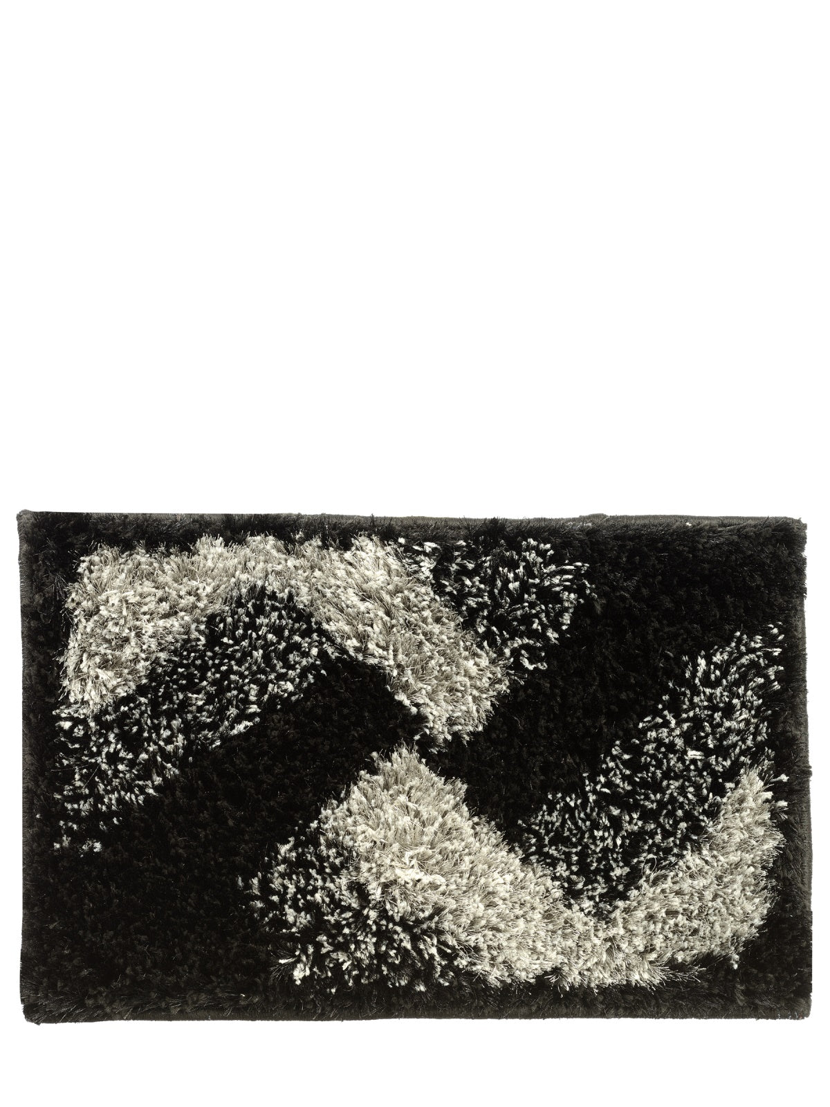 Black Polyester Shaggy Doormat