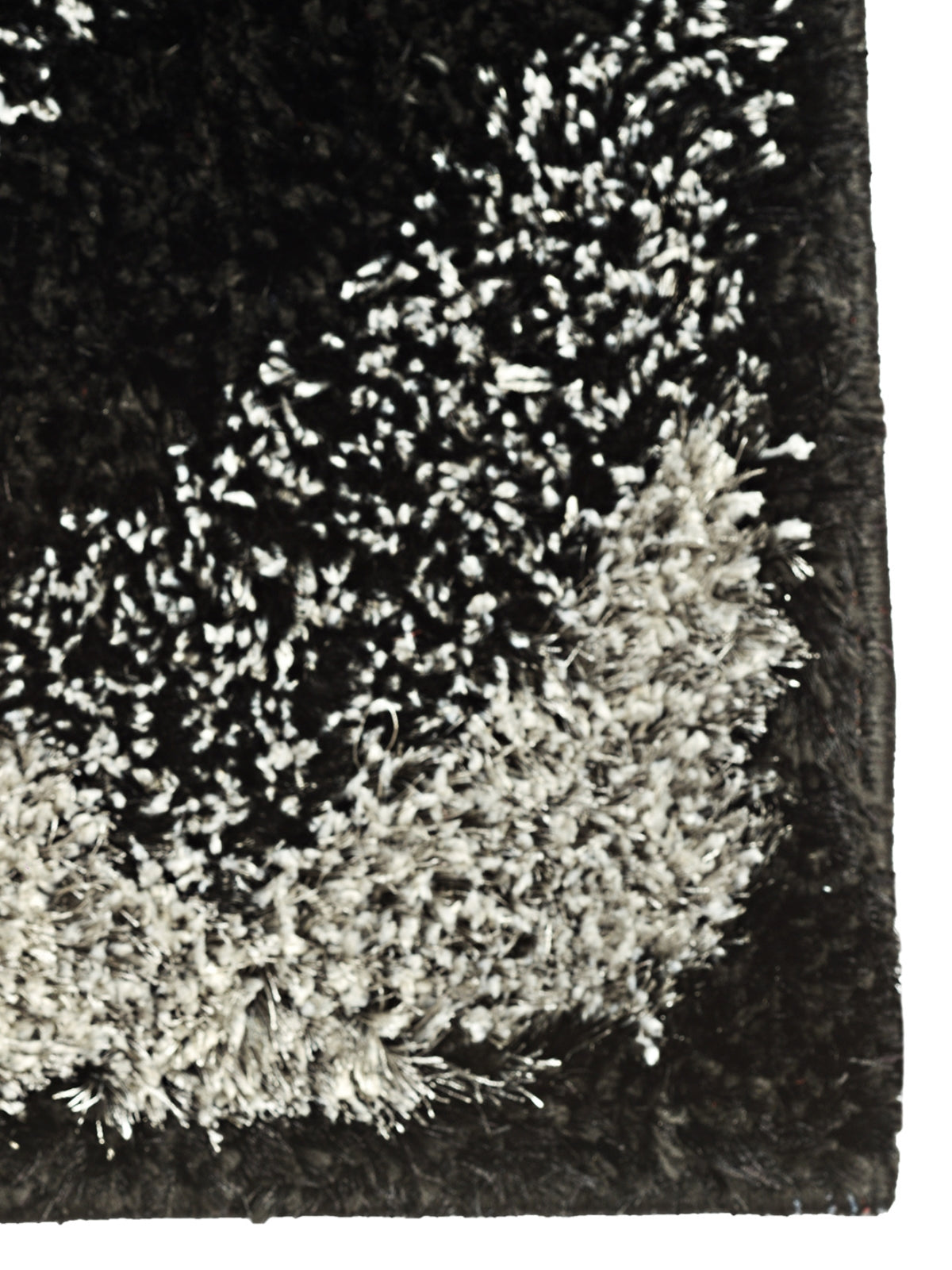 Black Polyester Shaggy Doormat