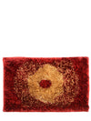 Red geometric Polyester Shaggy Anti-Skid Doormat