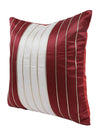 Maroon & Cream Set of 5 Polyester 16 Inch x 16 Inch Cushion Covers