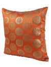 Orange & Gold Set of 5 Polyester 16 Inch x 16 Inch Cushion Covers