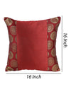 Maroon Set of 5 Polyester 16 Inch x 16 Inch Cushion Covers