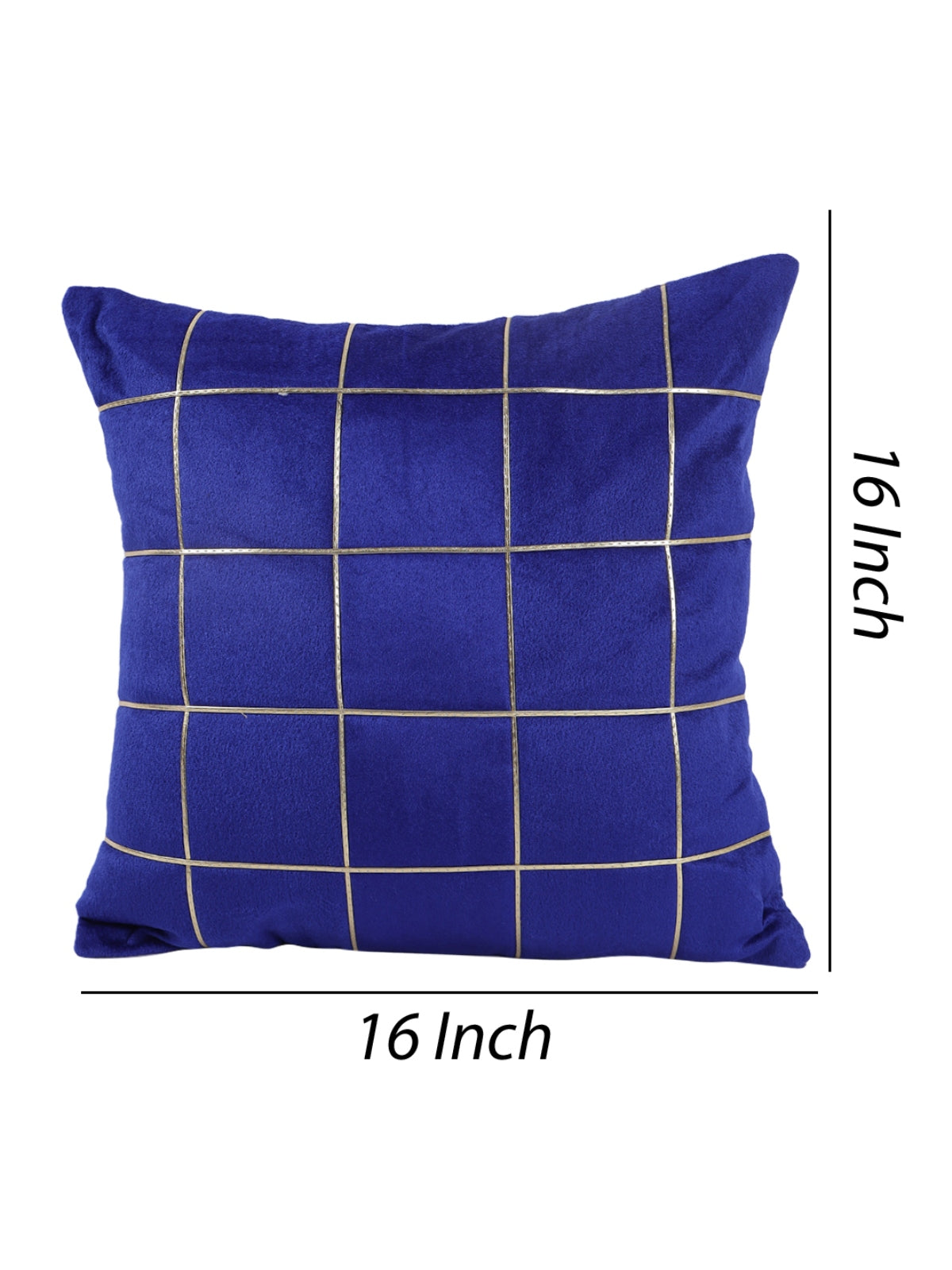 Royal Blue Set of 5 Polyester 16 Inch x 16 Inch Cushion Covers
