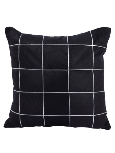 Black Set of 5 Polyester 16 Inch x 16 Inch Cushion Covers