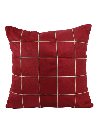 Maroon Set of 5 Polyester 16 Inch x 16 Inch Cushion Covers
