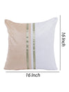 Beige & White Set of 5 Polyester 16 Inch x 16 Inch Cushion Covers