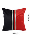 Black & Red Set of 5 Polyester 16 Inch x 16 Inch Cushion Covers