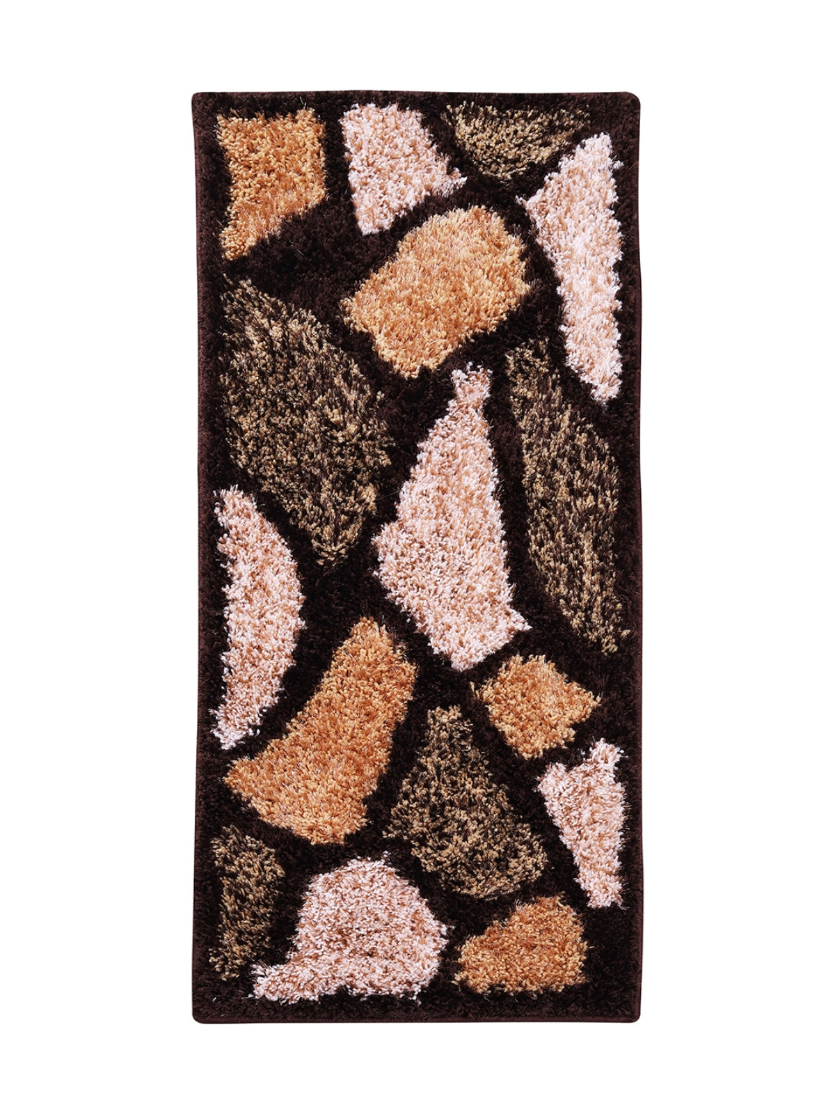Beige & Brown 22 inch x 55 inch Abstract Patterned Bed Runner