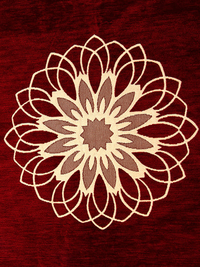 Floral Velvet Laser Cut 6 Piece Sofa Cover Set