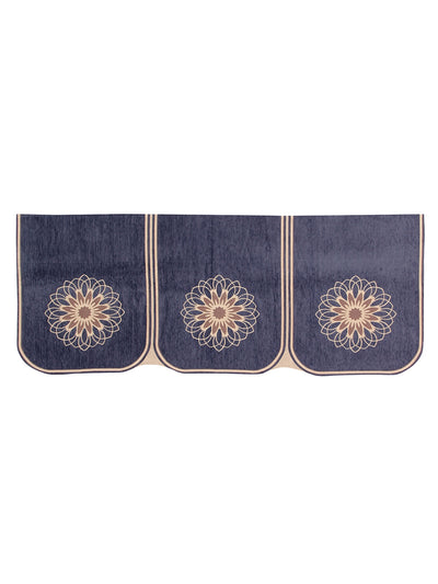 Romee 6-pieces navy blue mandala patterned 5-seater sofa covers sofacpl59