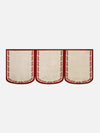 6-Pieces Beige & Maroon Woven Design 5-Seater Sofa Covers