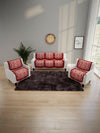 6-Pieces Multicolor Woven Design 5-Seater Sofa Covers