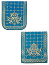 Turquoise Blue & Beige Set of 6 Sofa Covers