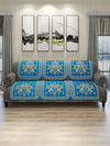 Turquoise Blue & Beige Set of 6 Sofa Covers