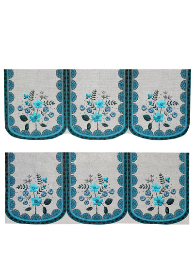 Turquoise & Silver Set of 6 Sofa Covers