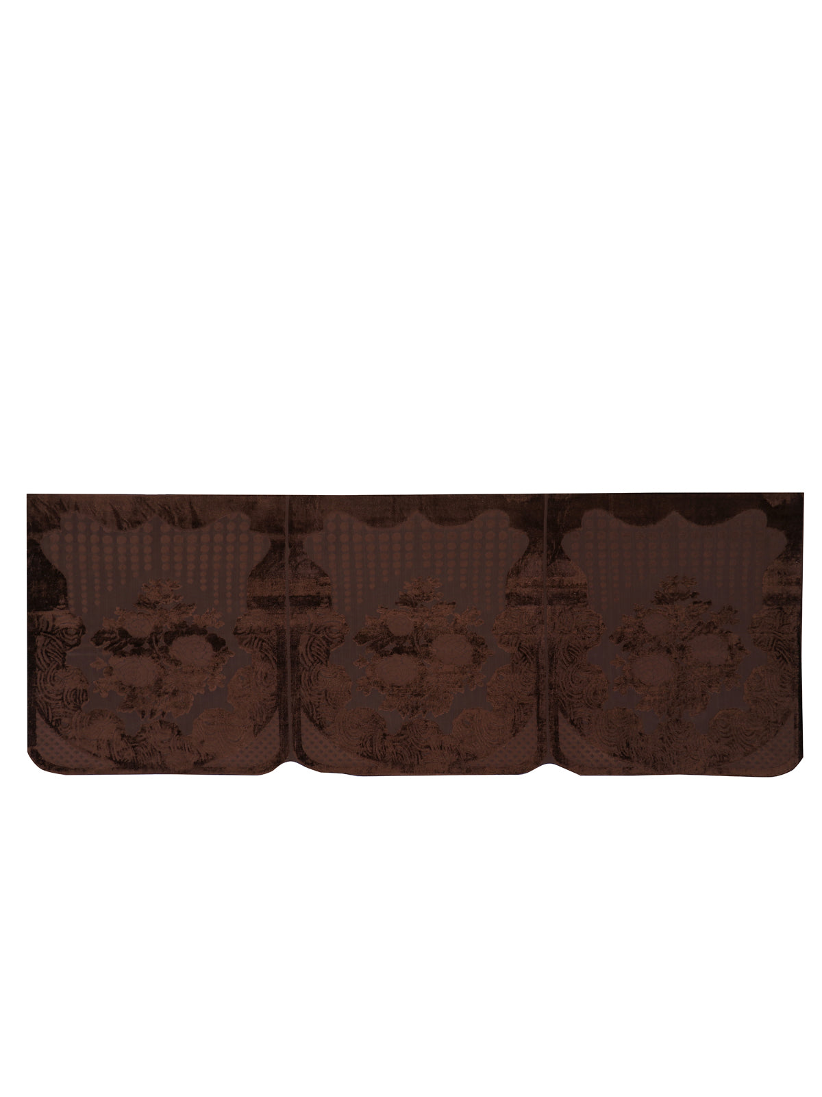 Brown Floral Patterned 5 Seater Sofa Cover Set