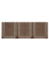 Romee 6-pieces brown geometric patterned 5-seater sofa covers slpss70