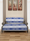 Romee 6-pieces blue & white damask patterned 5-seater sofa covers slpss78