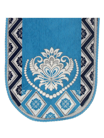 Turquoise Damask Patterned 5 Seater Sofa Cover Set