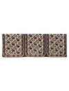 Beige & Brown Checks Patterned 5 Seater Sofa Cover Set