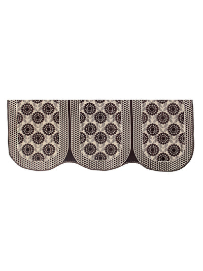 Floral Design Sofa Cover 5 Seater, (6 Pieces) - Beige & Brown