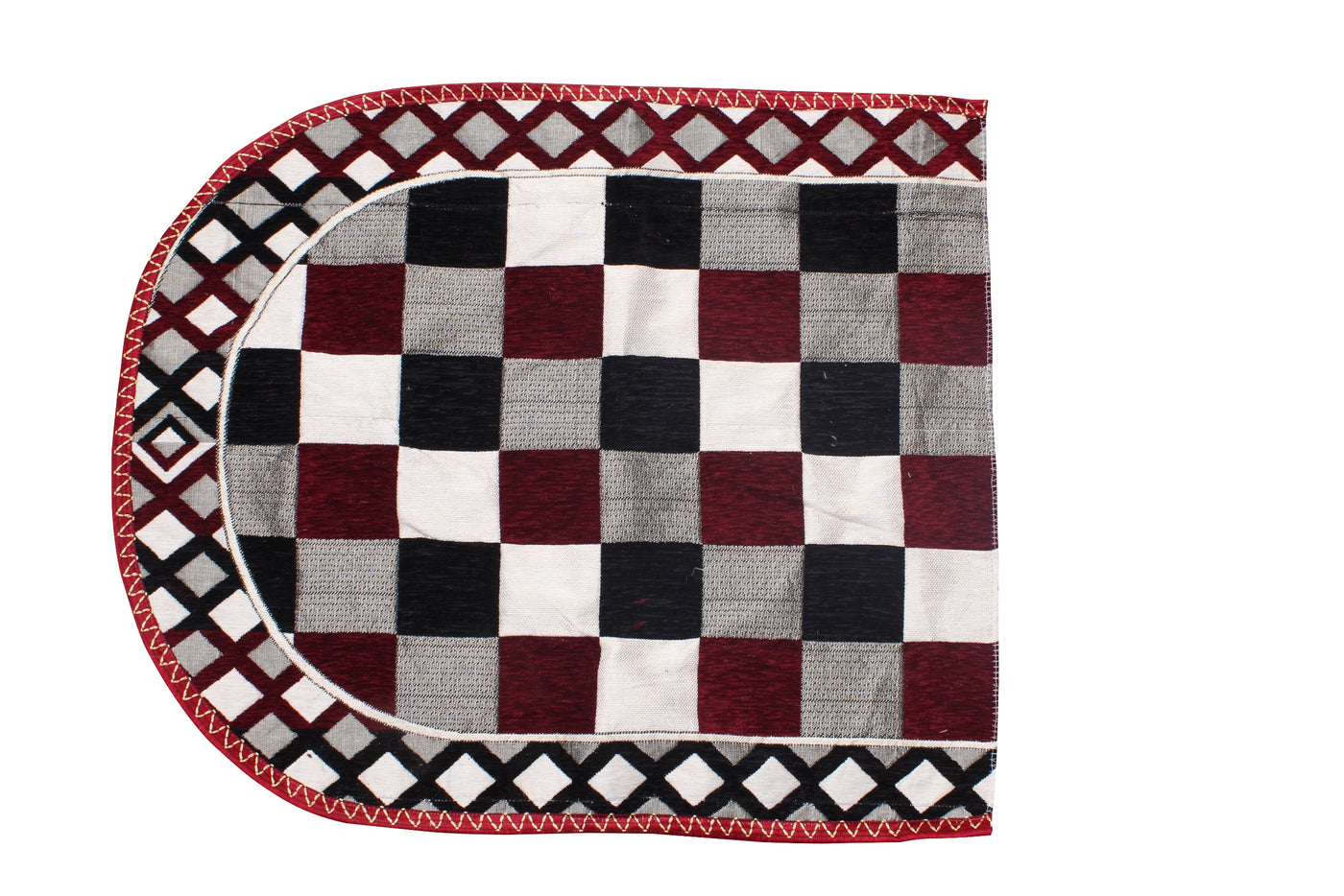 Checkered 6 Piece Polyester Sofa Cover Set
