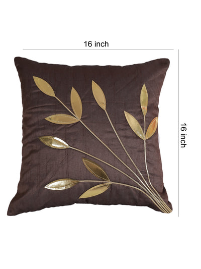 Coffee Brown Set of 5 Polyester 16 Inch x 16 Inch Cushion Covers