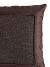 Polyester Geometric Design Cushion Covers 16x16 Inches, Set of 5 - Coffee Brown