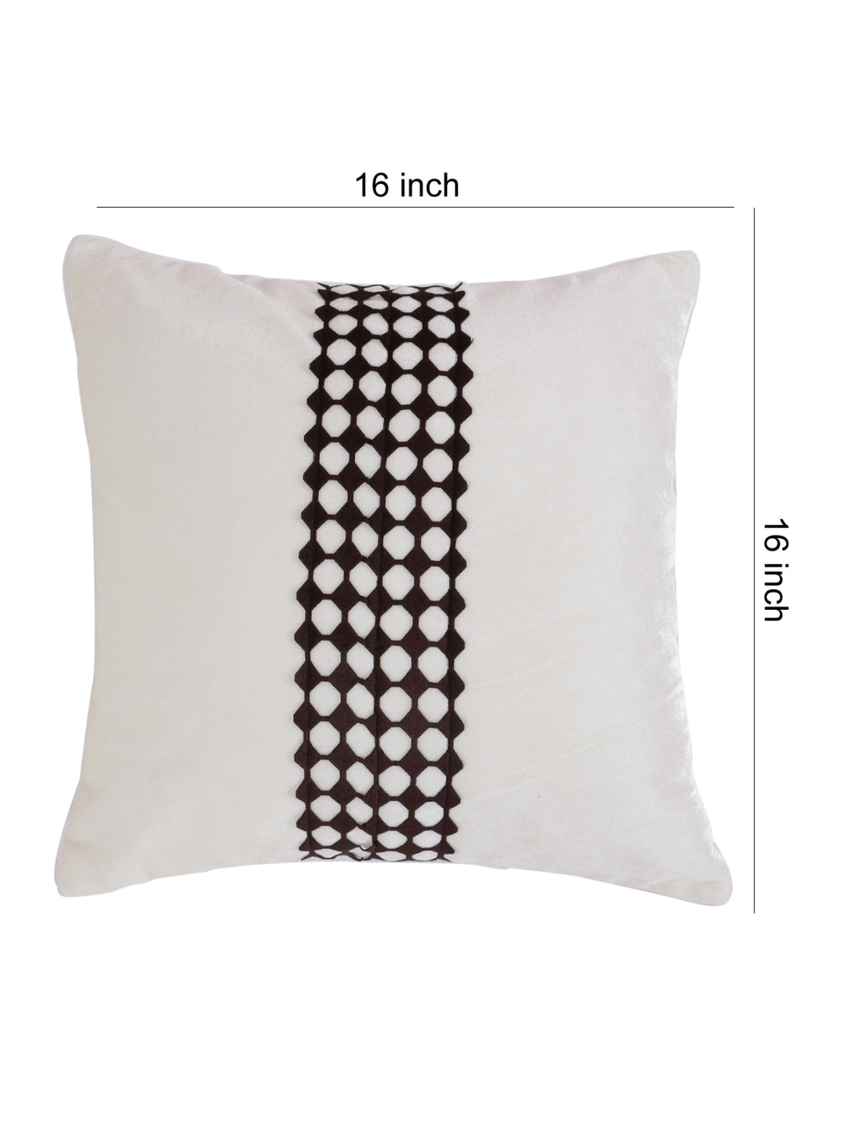 White Set of 5 Velvet 16 Inch x 16 Inch Cushion Covers
