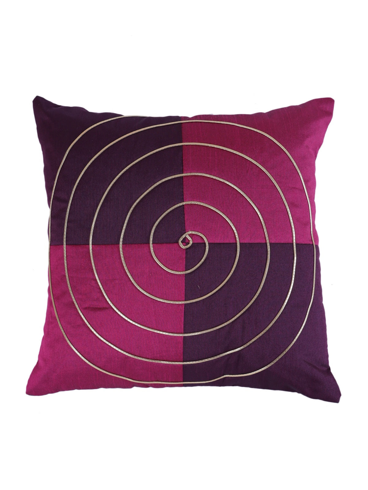 Polyester Geometric Design Cushion Covers 16x16 Inches, Set of 5 - Purple